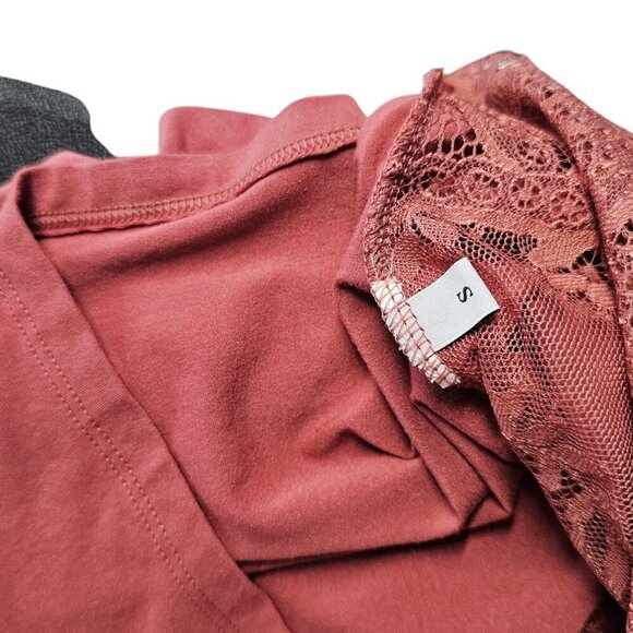 Intimissimi Womens Split Back Lace Long Sleeve Stretch Top, Gems, Size Small - Picture 8 of 9